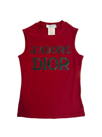 Christian Dior Red J’adore Dior Black Tank top