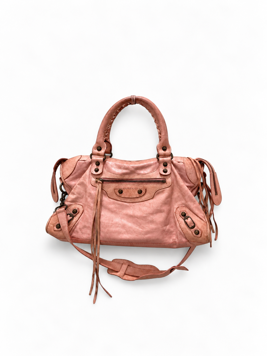 Vintage Balenciaga pink leather city bag