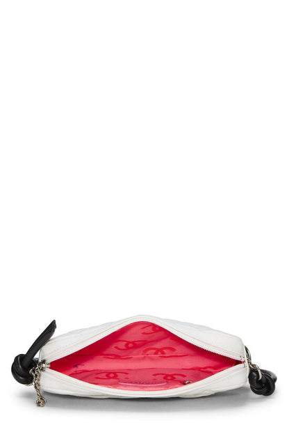 Chanel White Quilted Calfskin Cambon Ligne Pouchette