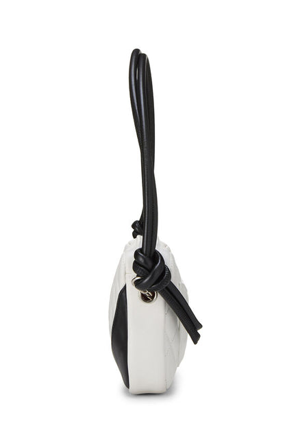 Chanel White Quilted Calfskin Cambon Ligne Pouchette