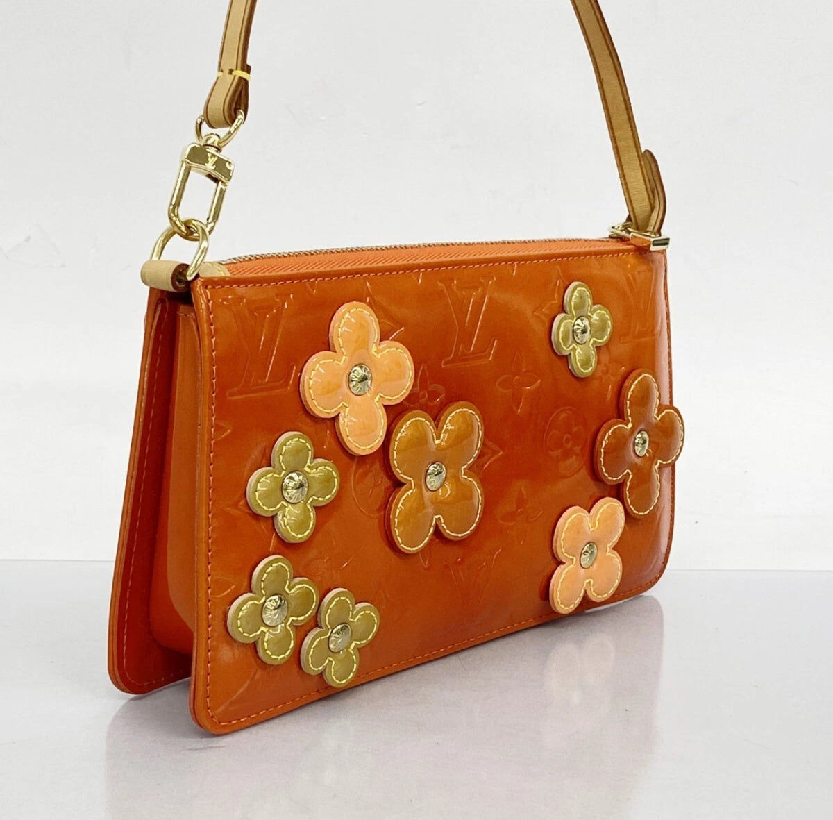 Louis Vuitton Lexington Fleurs Monogram Vernis Patent Leather Shoulder Bag