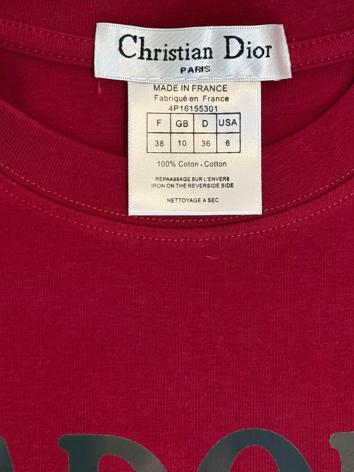 Christian Dior Red J’adore Dior Black Tank top