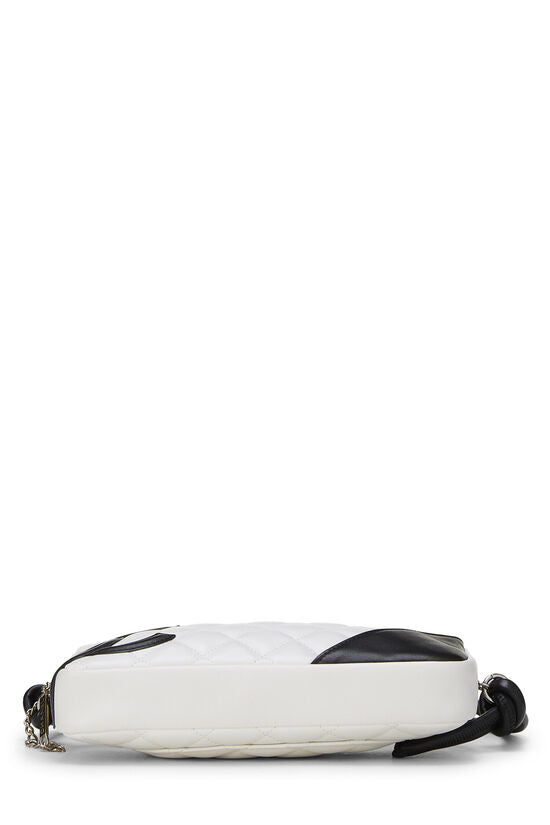 Chanel White Quilted Calfskin Cambon Ligne Pouchette