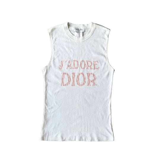 Christian Dior J’adore Dior Pink trotter Logo Monogram Tank