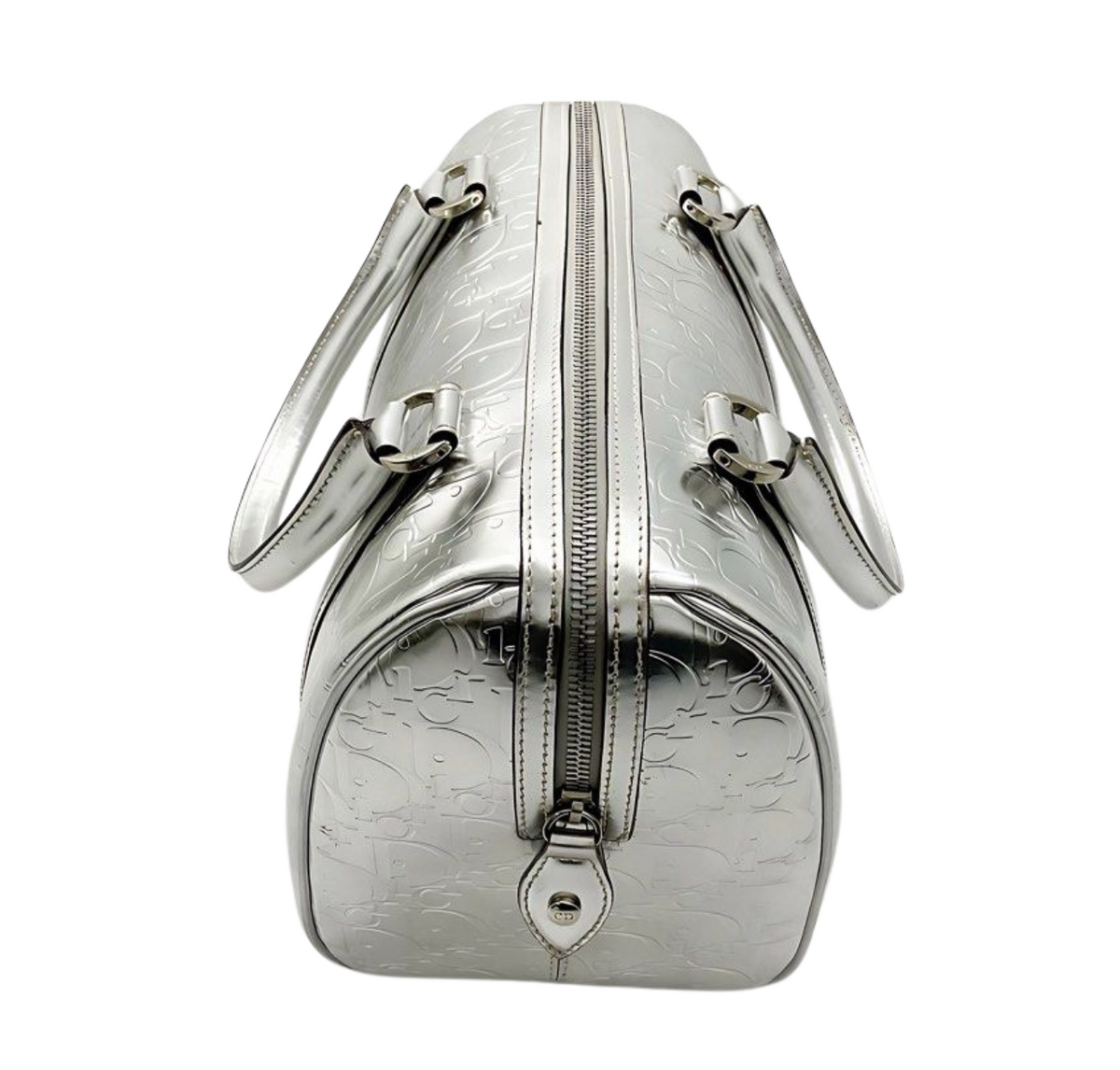 Metallic Dior Monogram Boston Bag