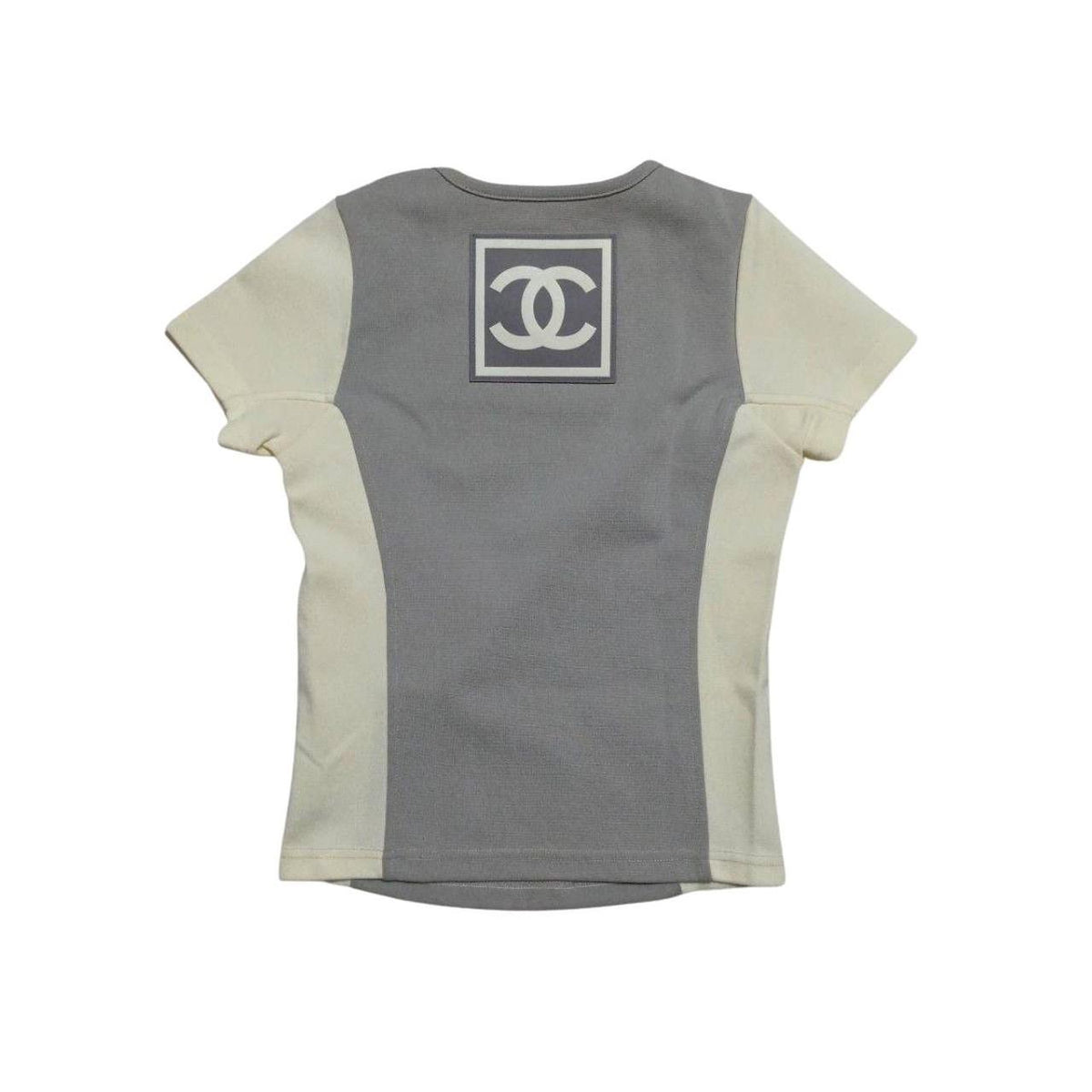 Vintage Chanel Sport Line Grey Short Sleeve T-Shirt