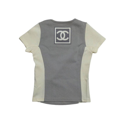 Vintage Chanel Sport Line Grey Short Sleeve T-Shirt