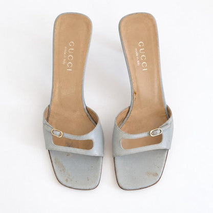 Gucci by Tom Ford mint double strap sandal heels